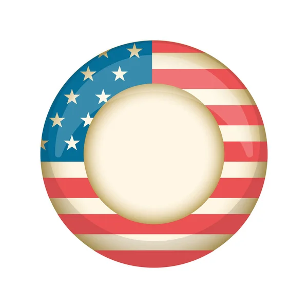 Bouton de campagne rétro États-Unis — Image vectorielle