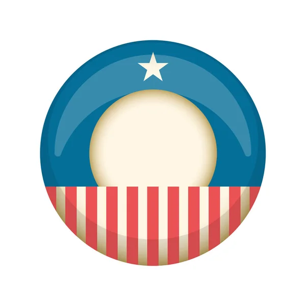 レトロなアメリカ合衆国キャンペーン ボタン — ストックベクタ
