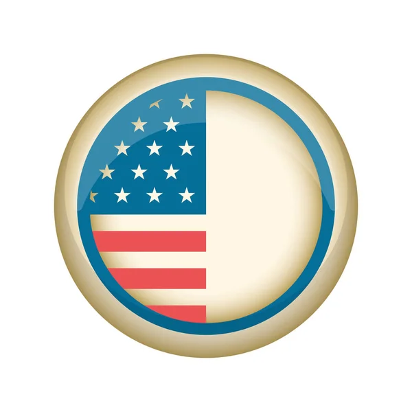 Кнопка кампании Retro в США — стоковый вектор
