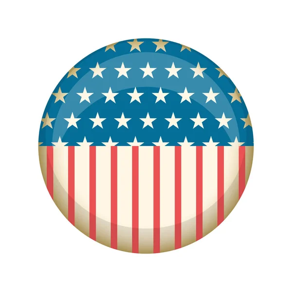 Bouton de campagne rétro États-Unis — Image vectorielle