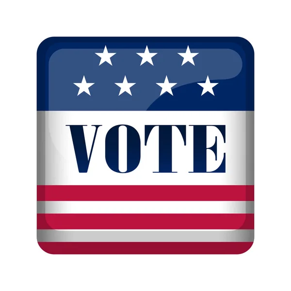 アメリカ合衆国キャンペーン ボタン — ストックベクタ