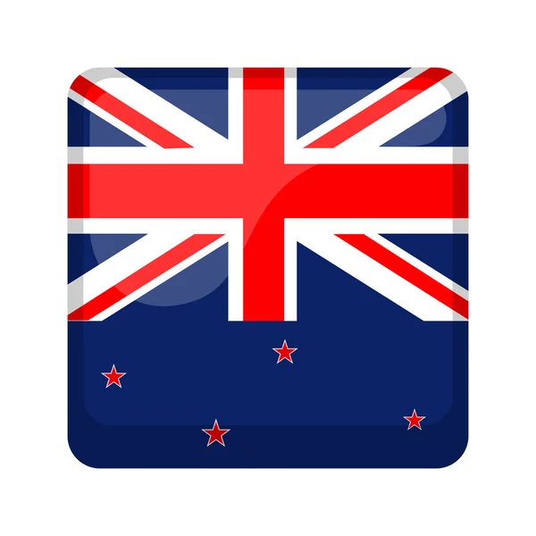 Nowa Zelandia kampanii przycisk — Wektor stockowy