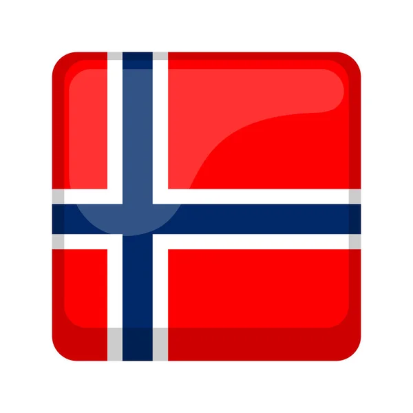 Botón de campaña vacío de Noruega — Archivo Imágenes Vectoriales