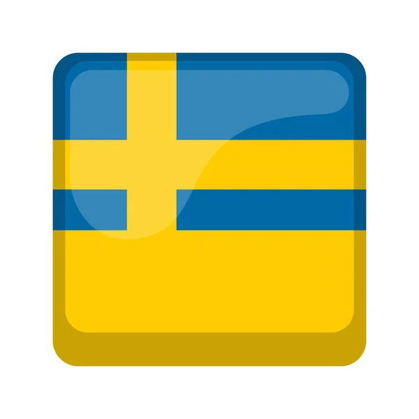Κενό κουμπί εκστρατεία Σουηδία — Διανυσματικό Αρχείο