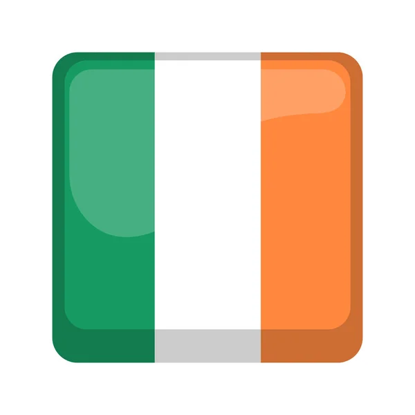 Lege knop van de campagne van de Ierland — Stockvector