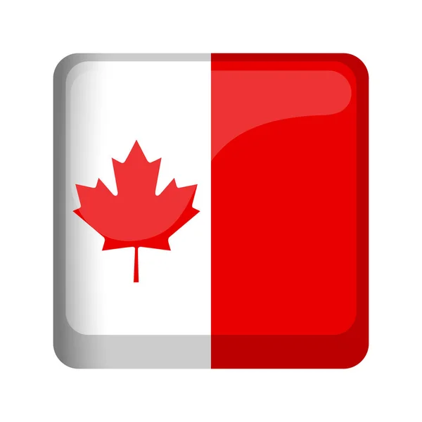 Lege knop van de campagne van de Canada — Stockvector