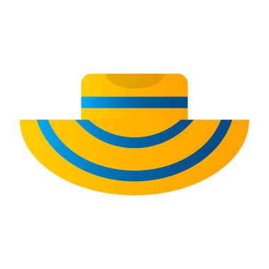 İzole kız yaz şapka simgesi