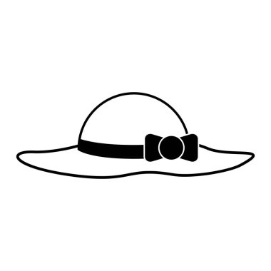 İzole kız yaz şapka simgesi