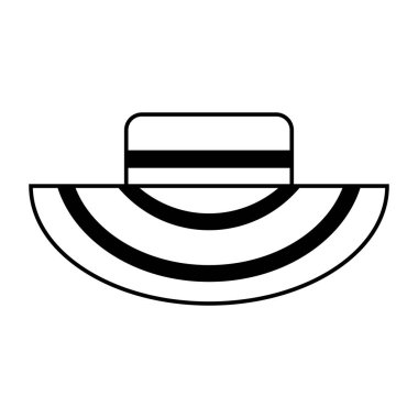 İzole kız yaz şapka simgesi