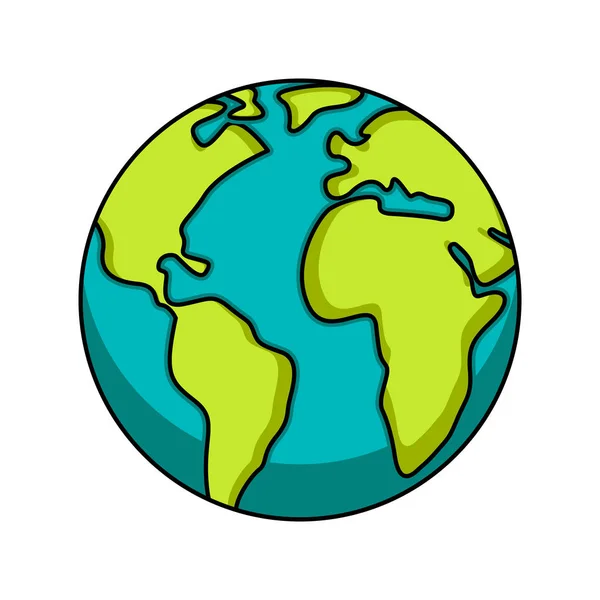 Isolerade jorden ikonbild. Jordens dag — Stock vektor