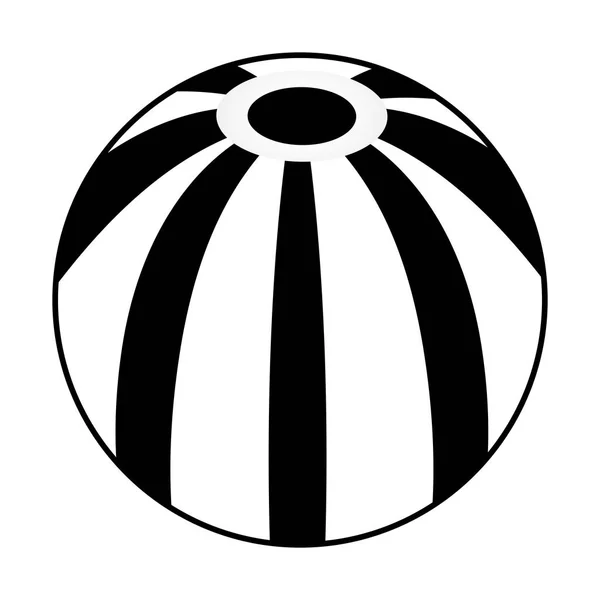 Ikona na białym tle piłka plażowa — Wektor stockowy