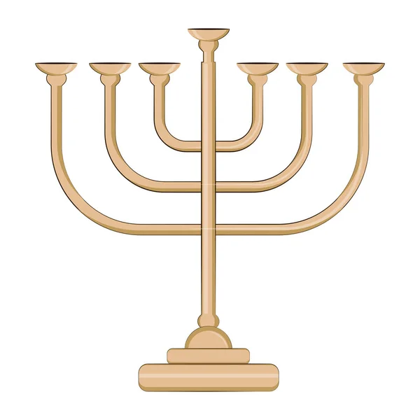 유대인 촛대 아이콘 — 스톡 벡터