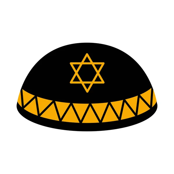 Židovské kippah ikona — Stockový vektor