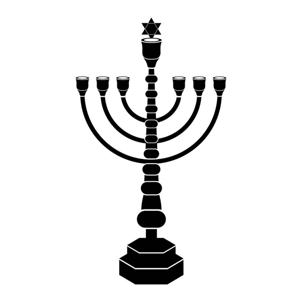 Ikona żydowski Świecznik — Wektor stockowy