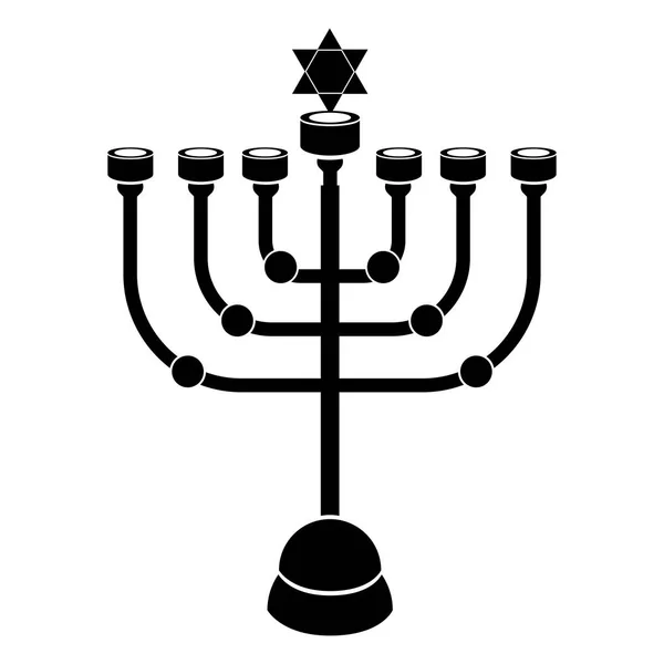 Ícone de castiçal judeu — Vetor de Stock