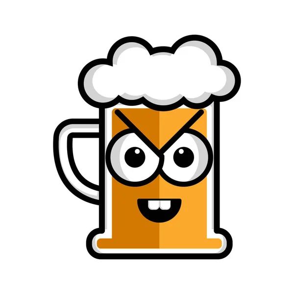 Wütende Bier-Cartoon-Figur — Stockvektor