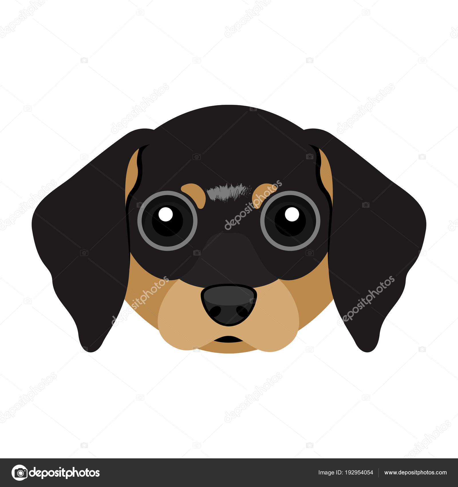 Depositphotos 192954054 stock illustration cute dachshund dog avatar