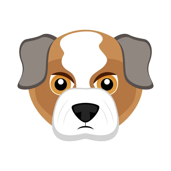 Bonito buldogue cão avatar — Vetor de Stock