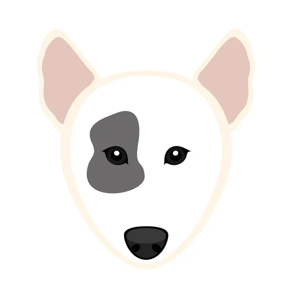 Niedlichen Bullterrier Hund Avatar — Stockvektor