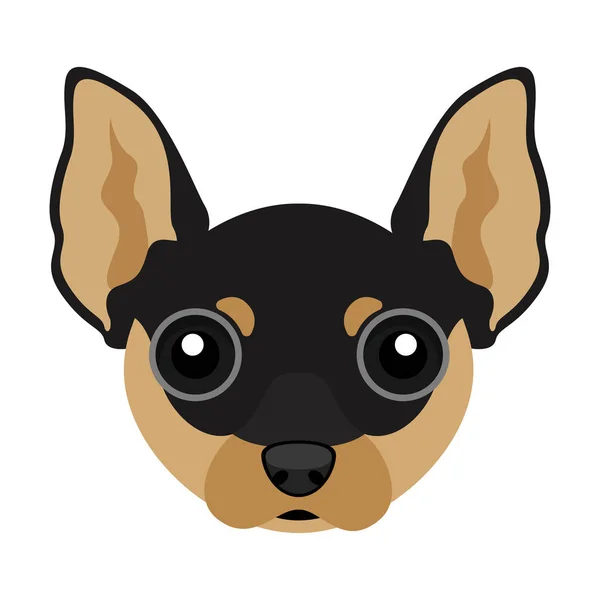Cute chihuahua cão avatar — Vetor de Stock