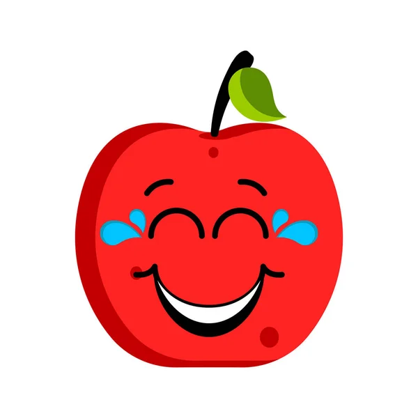 Emoticon de maçã feliz — Vetor de Stock