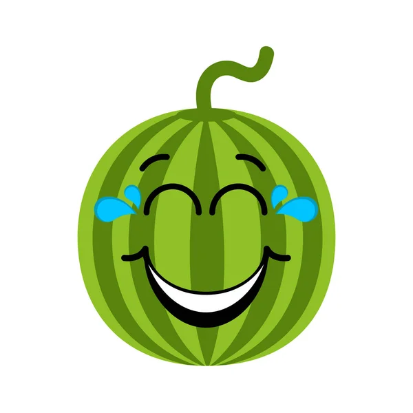 Gelukkig watermeloen emoticon — Stockvector