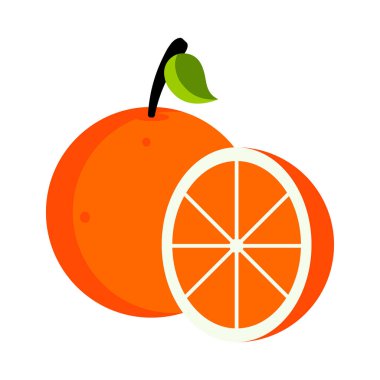 İzole edilmiş portakal meyvesi