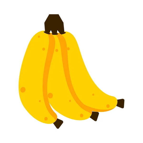 Geïsoleerde bananen vruchten — Stockvector