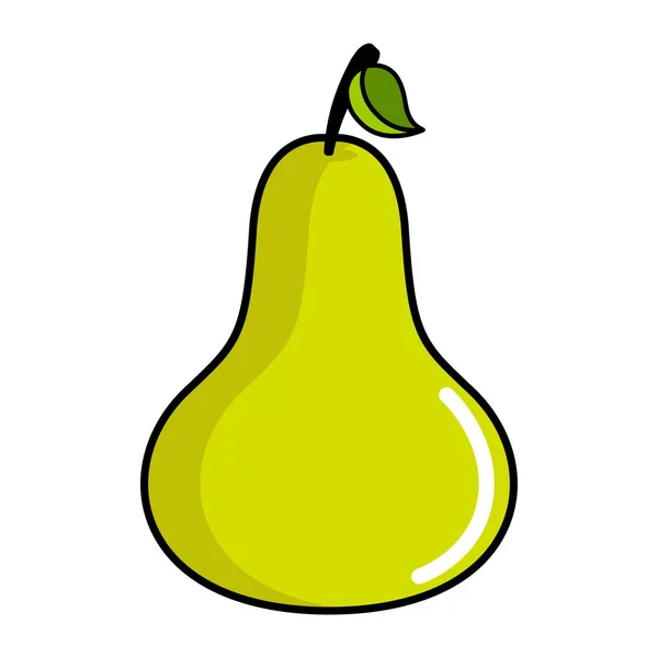 Isolated pear icon — Stock Vector