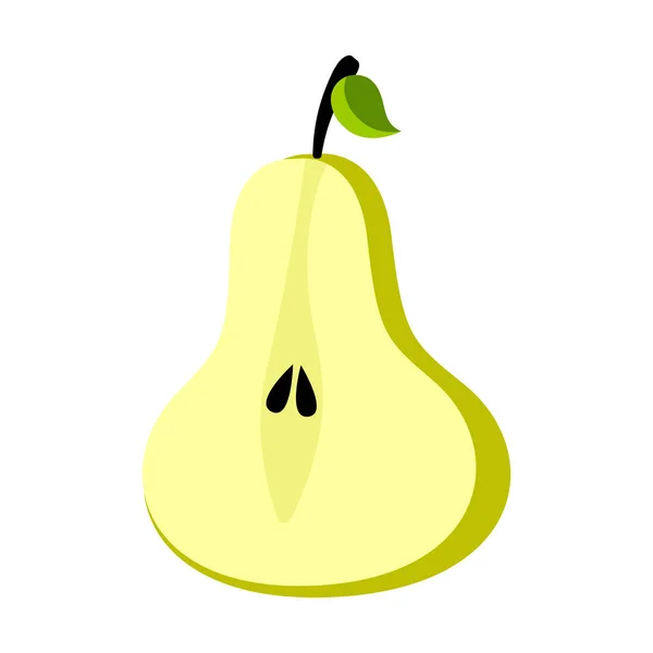 Isolated cut pear icon — Stock Vector