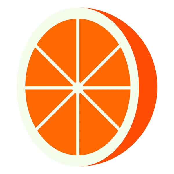 Isolated cut orange icon — Stock Vector