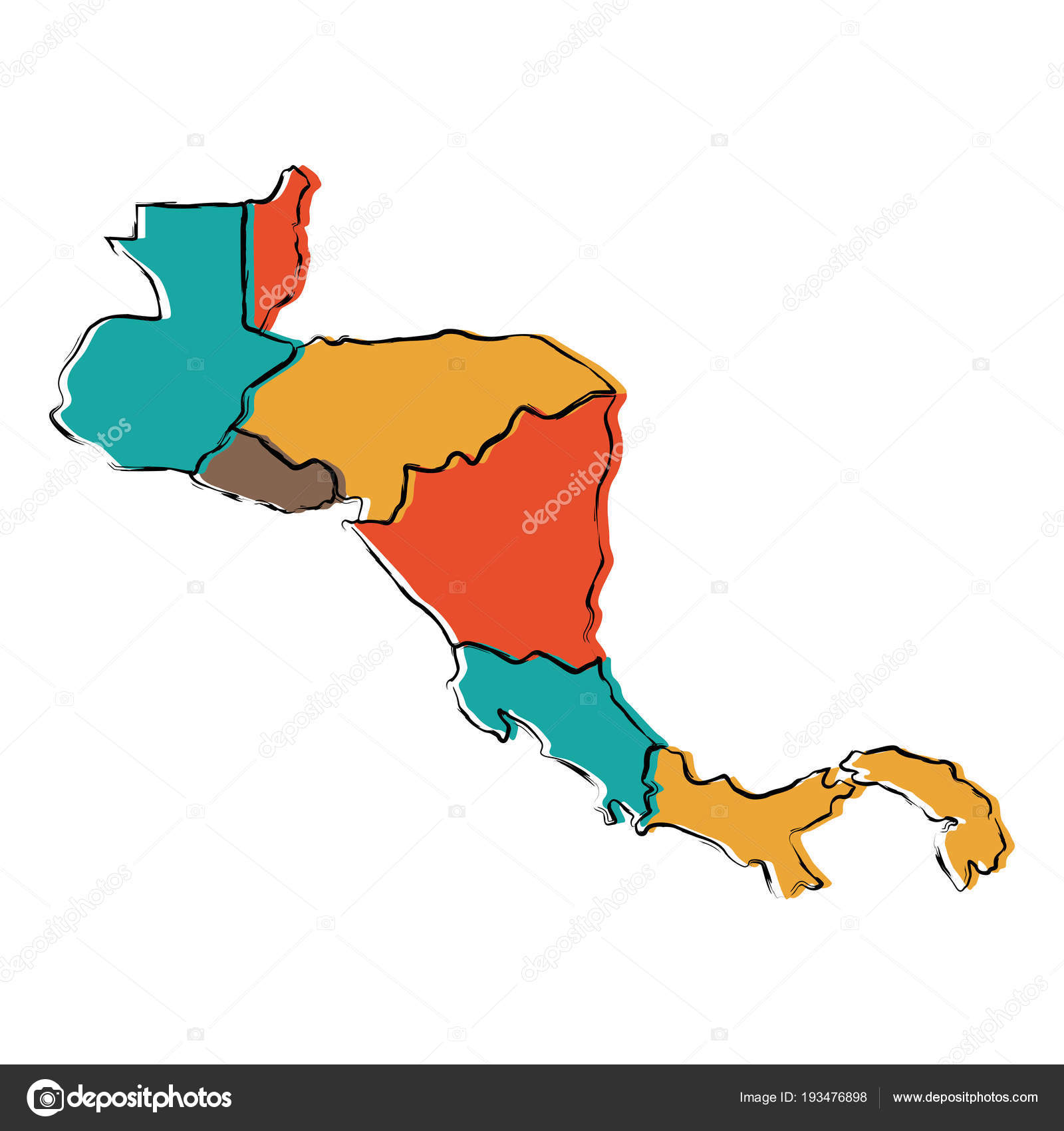 Mapa Politico De Centroamerica