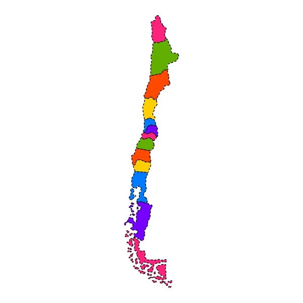 Mapa político do Chile — Vetor de Stock