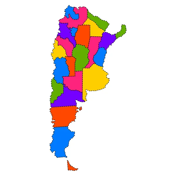 Mappa politica dell'Argentina — Vettoriale Stock