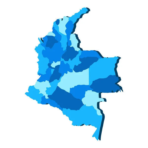 Politisk karta över Colombia — Stock vektor