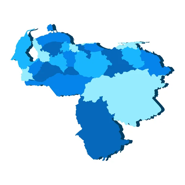 Mapa político da Venezuela — Vetor de Stock