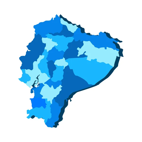 Politieke kaart van Ecuador — Stockvector