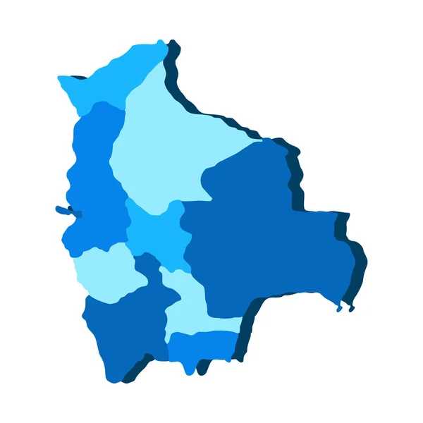 볼리비아의 정치 지도 — 스톡 벡터