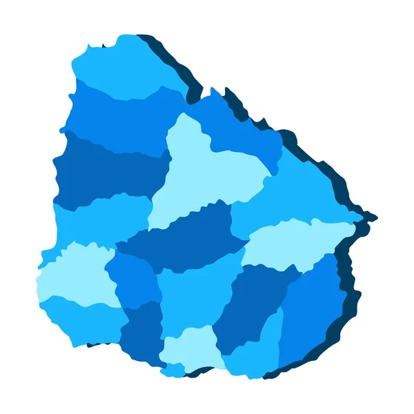 Mapa político do Uruguai —  Vetores de Stock