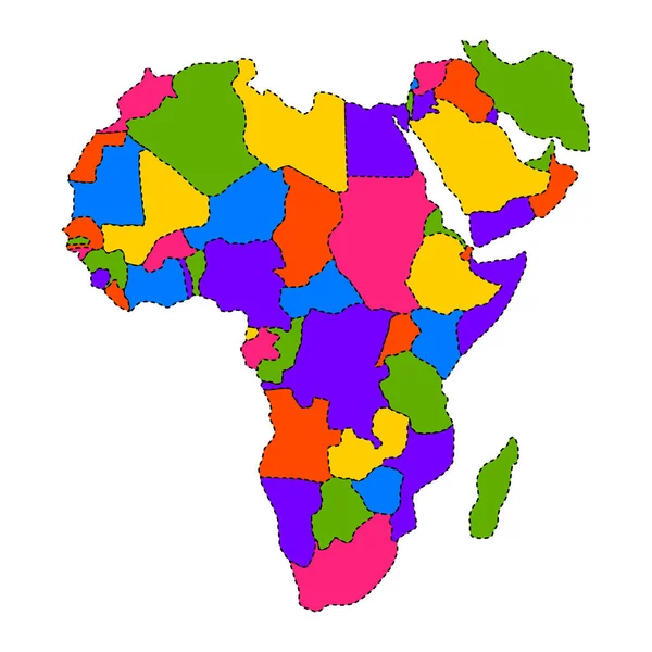 Mapa político de África — Archivo Imágenes Vectoriales