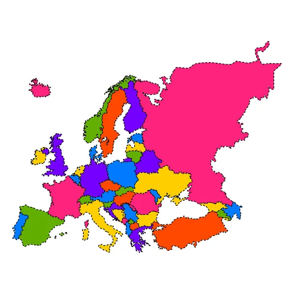 Политическая карта Европы — стоковый вектор