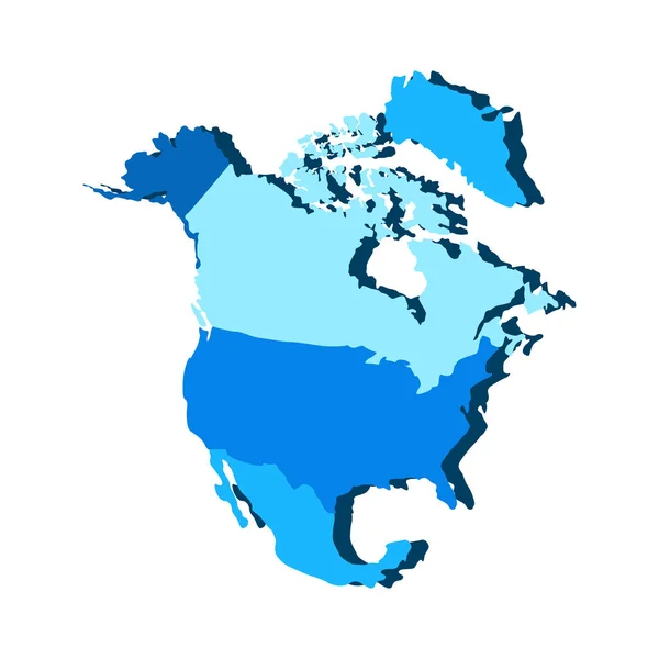 Politische Karte von Nordamerika — Stockvektor