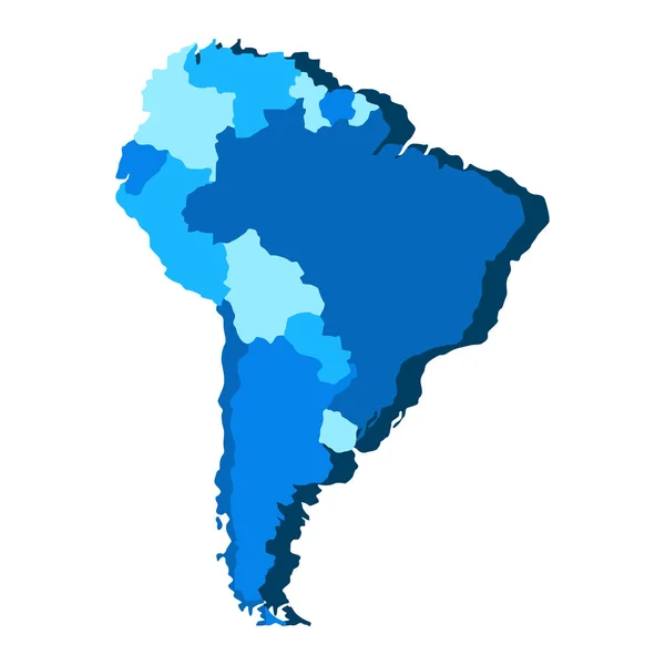 Dél-Amerika politikai térképét — Stock Vector