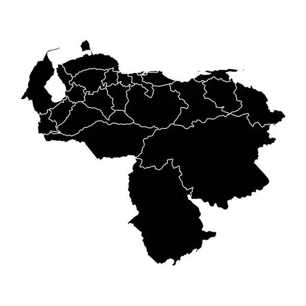 Mappa politica del Venezuela — Vettoriale Stock