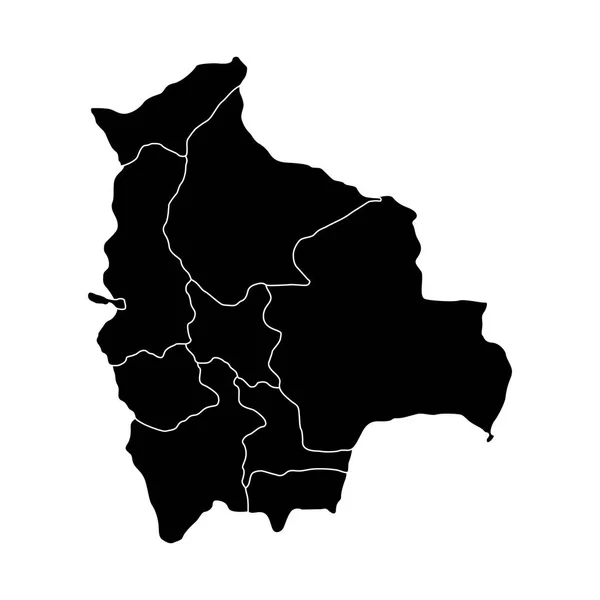 玻利维亚的政治地图 — 图库矢量图片