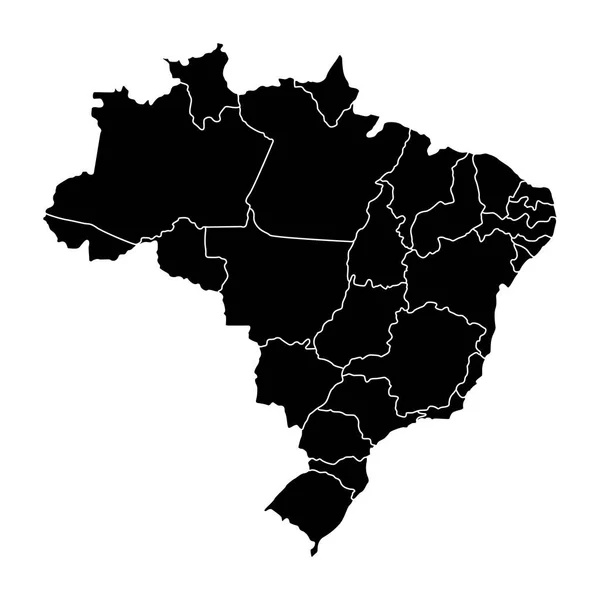 Политическая карта Бразилии — стоковый вектор