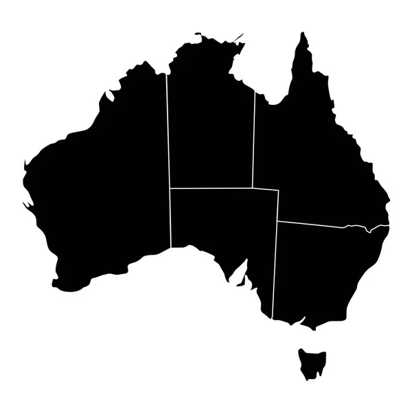 Mapa político da Austrália —  Vetores de Stock