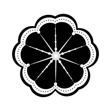 İzole tek renkli çiçek simgesi