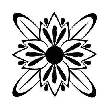 İzole tek renkli çiçek simgesi