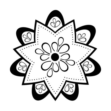 İzole tek renkli çiçek simgesi